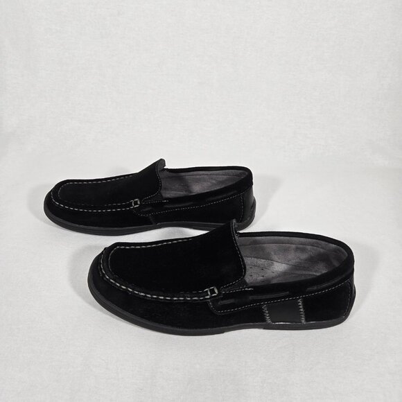 MINNETONKA Old Money BLACK Suede Leather Mocs Loafers Penny Driver Men's Size 9. - Picture 3 of 17